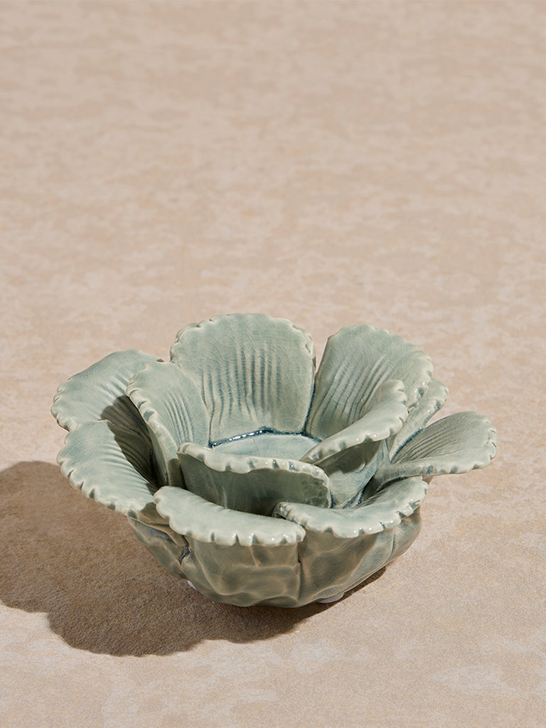 Westside Home Mint Ceramic Rose Decorative Object
