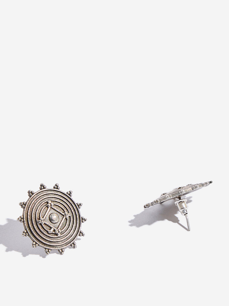 Westside Accessories Silver Spike Earrings