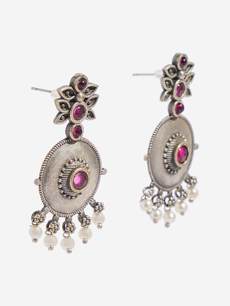 Westside Accessories Silver Quirky Gemstone Earrings