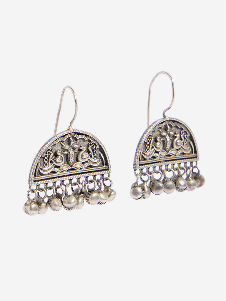 Westside Accessories Silver Semi-Circle Earrings