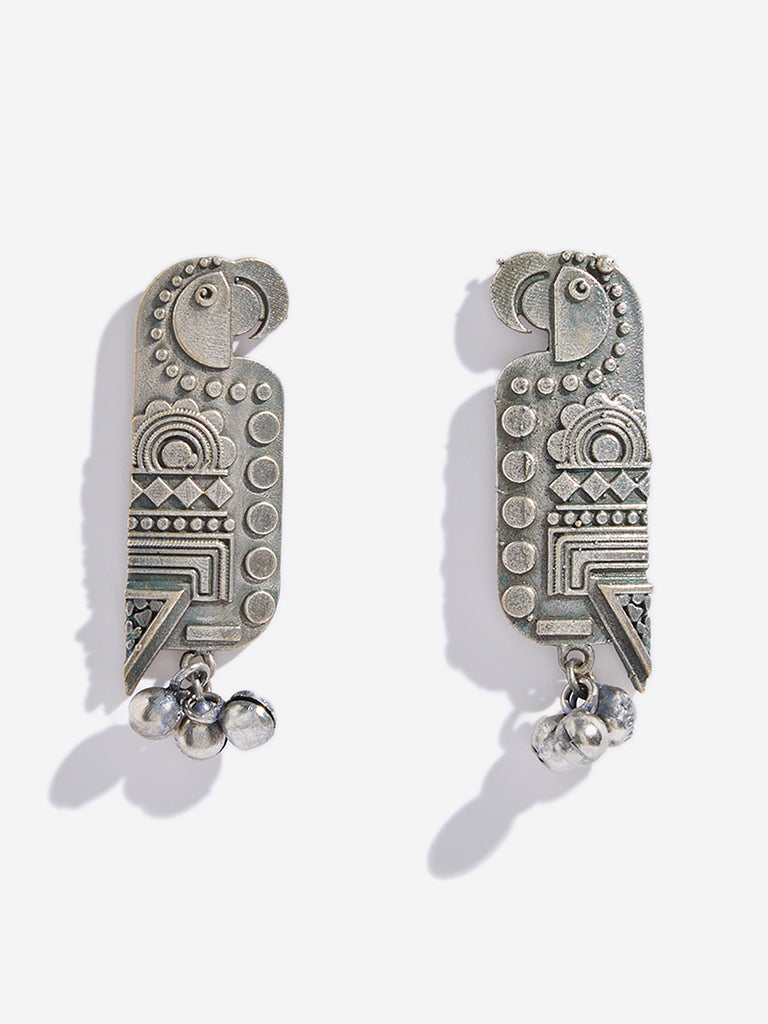Westside Accessories Silver Parrot Earrings