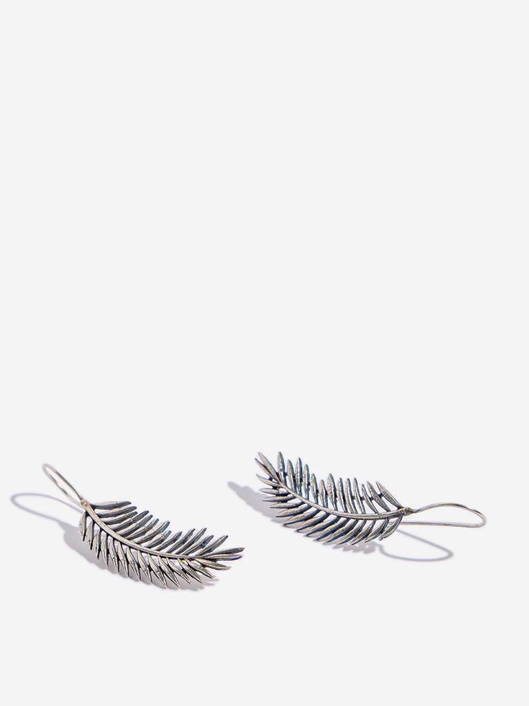Westside Accessories Silver Leaf Earrings