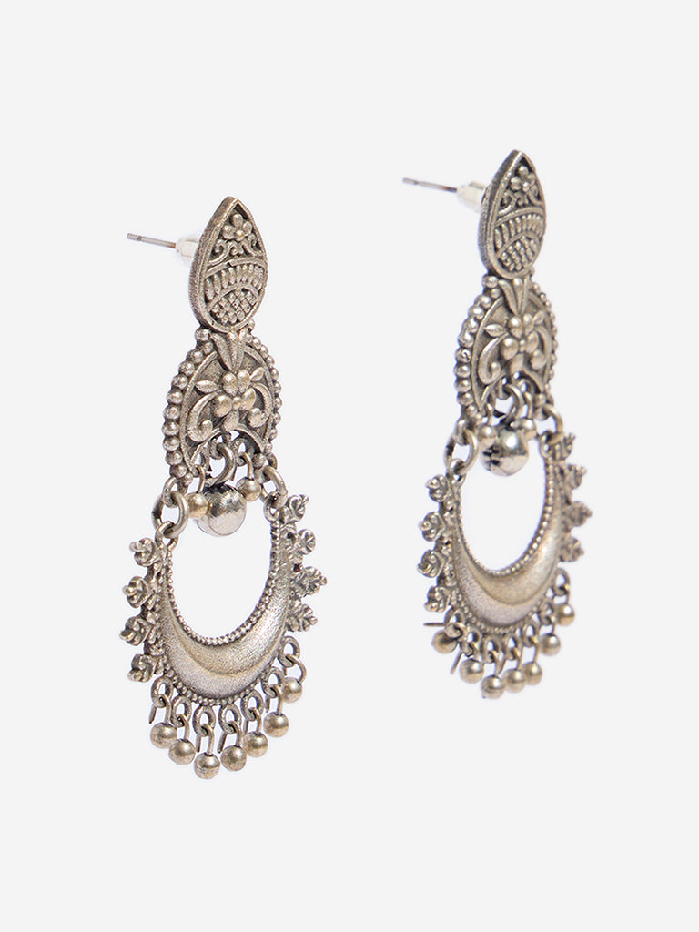 Westside Accessories Silver Afghan Dangler Earrings