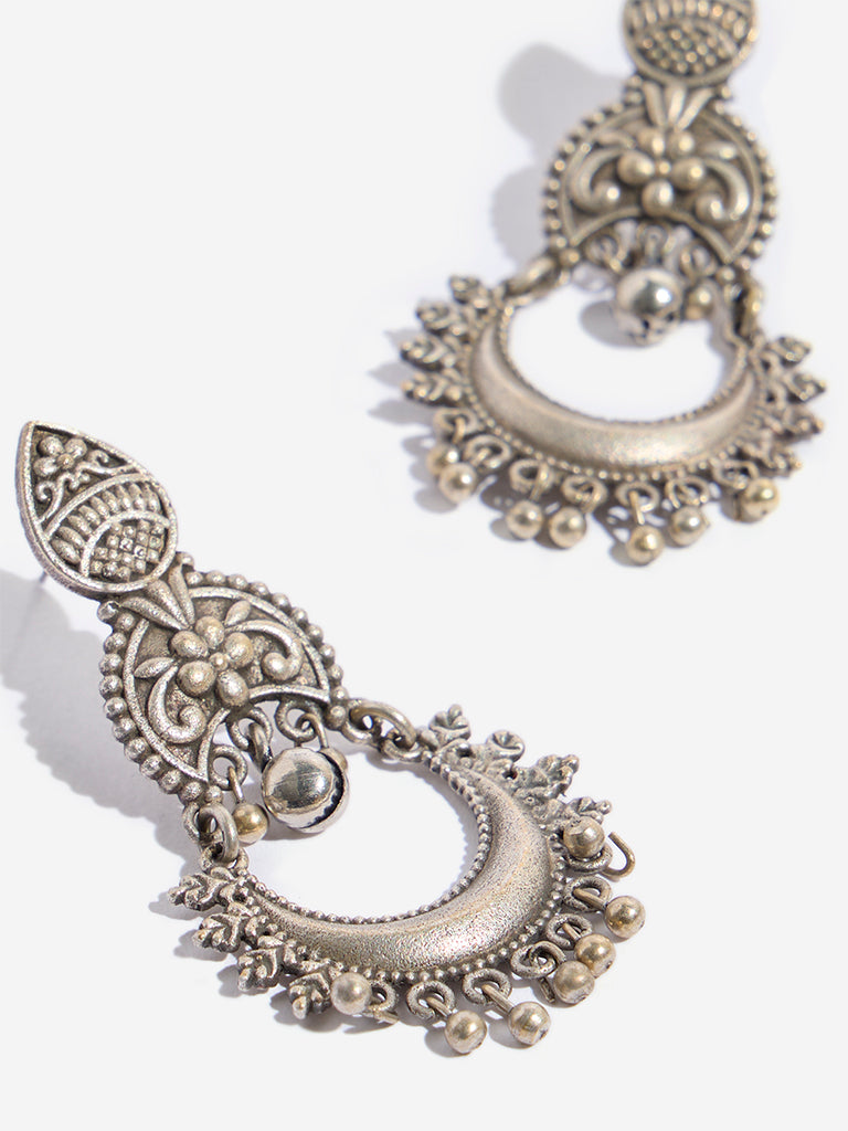 Westside Accessories Silver Afghan Dangler Earrings