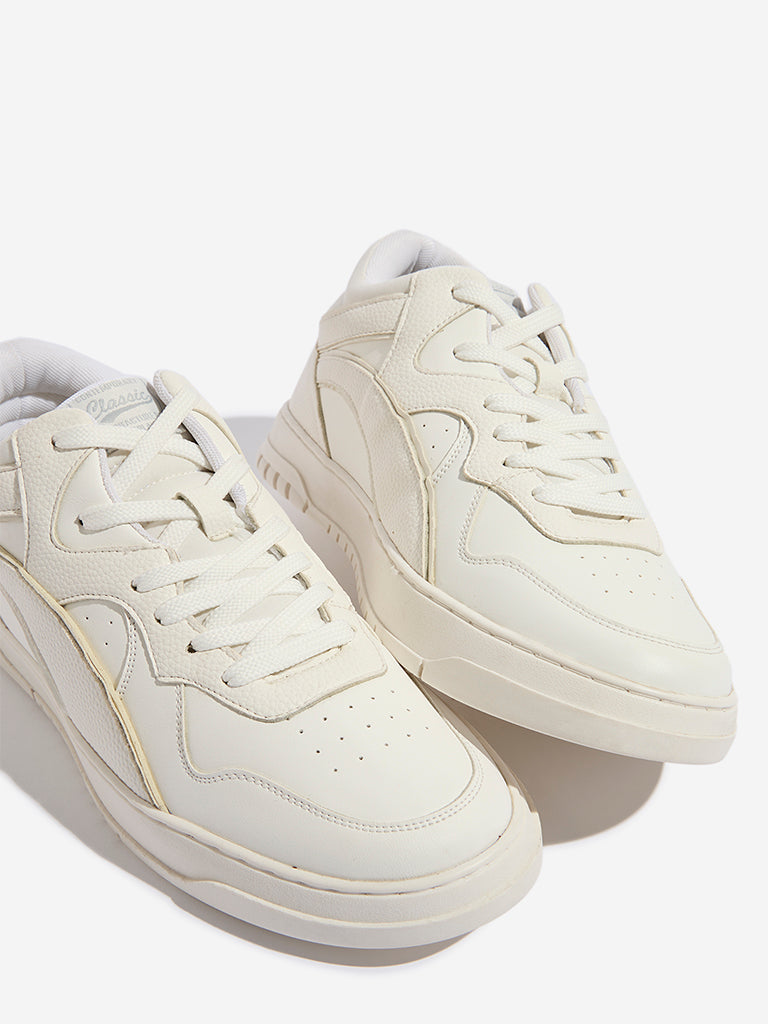 SOLEPLAY Off-White Perforated High-Top Sneakers