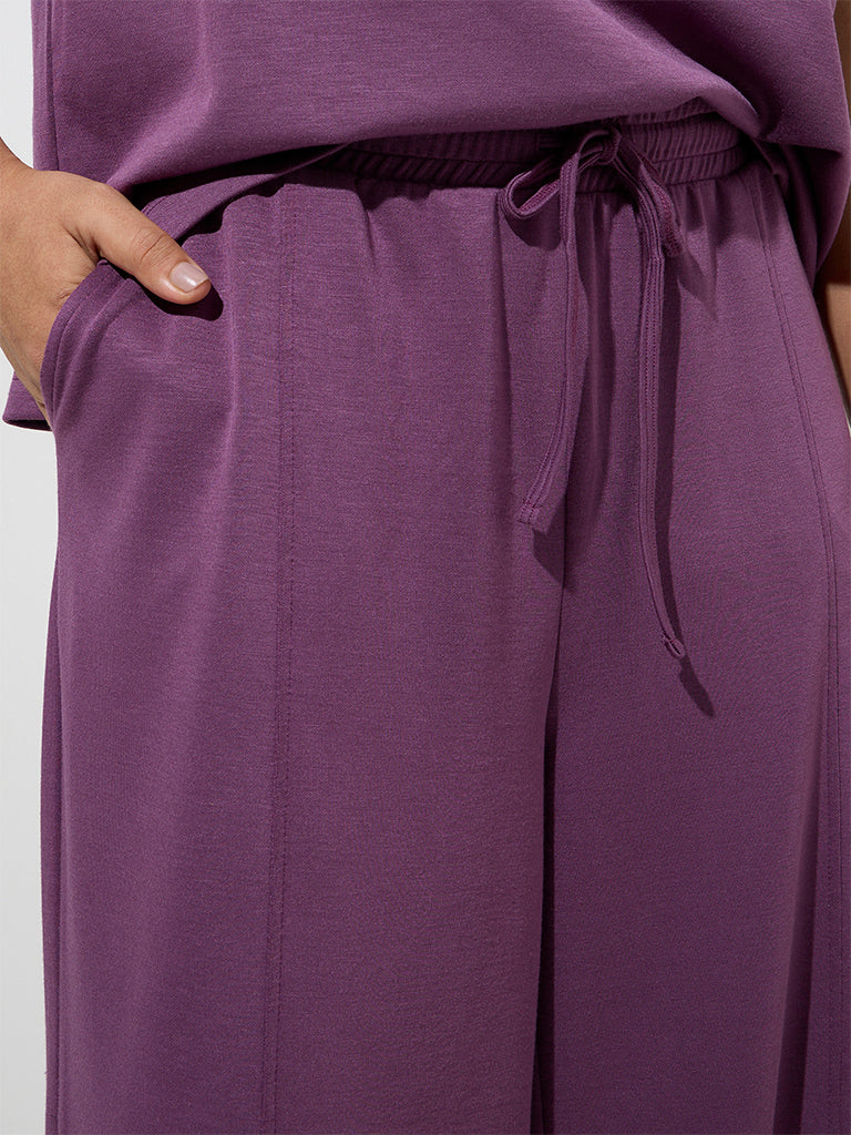 Wunderlove Purple High-Rise Lounge Pants