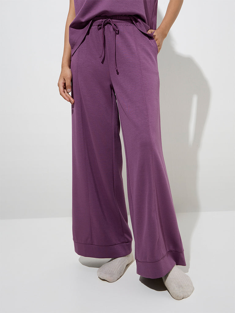 Wunderlove Purple High-Rise Lounge Pants