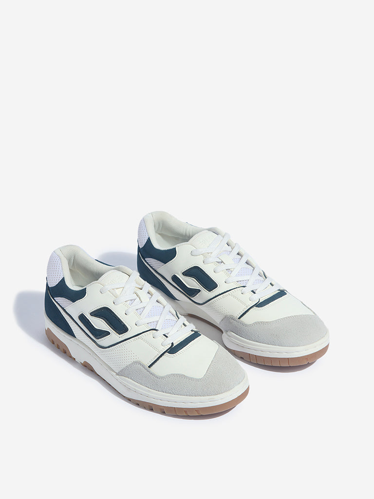 SOLEPLAY Blue Colour-Blocked Lace-Up Sneakers