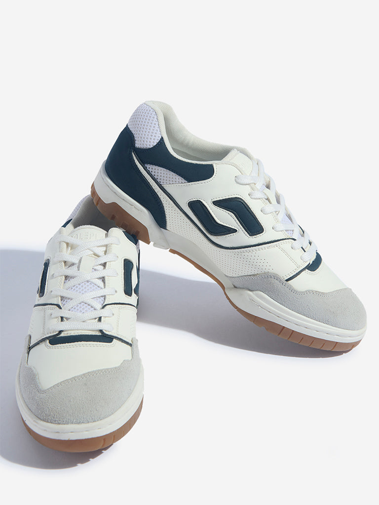 SOLEPLAY Blue Colour-Blocked Lace-Up Sneakers