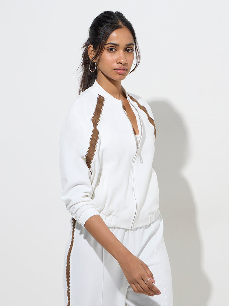 LOV White Panel-Detailed Jacket