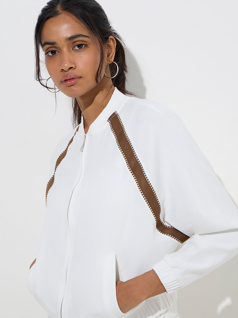 LOV White Panel-Detailed Jacket