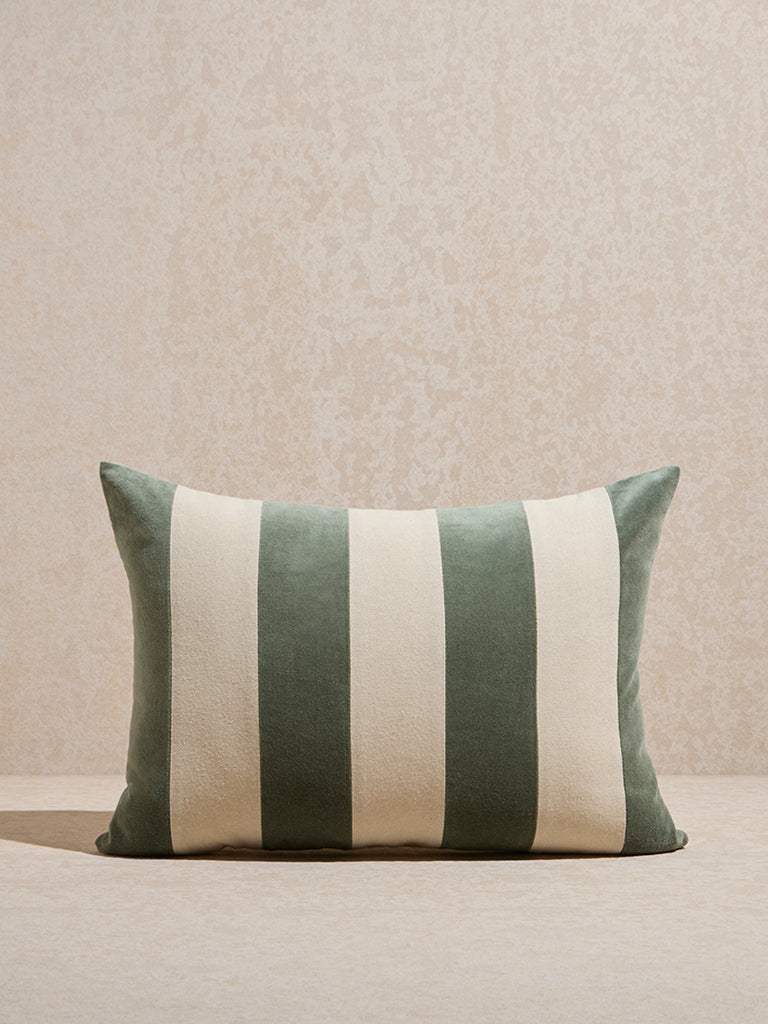 Westside Home Olive Striped Cushion Cover