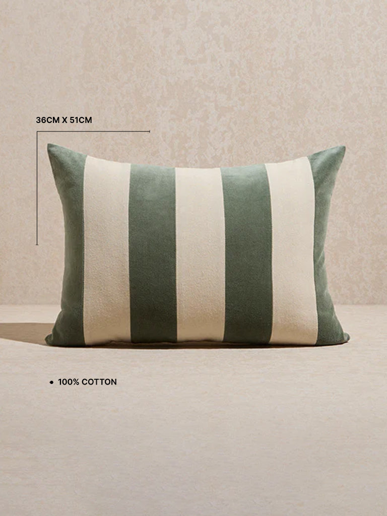 Westside Home Olive Striped Cushion Cover