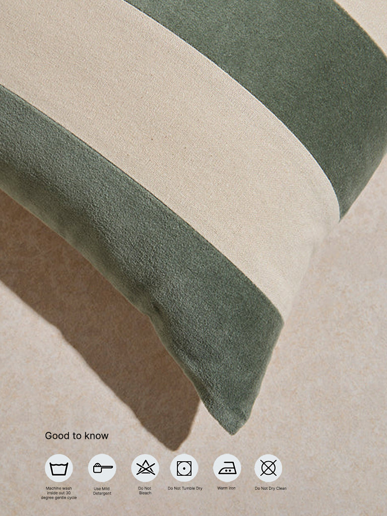 Westside Home Olive Striped Cushion Cover