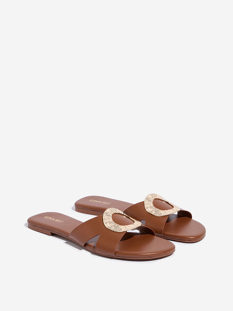 LUNA BLU Tan Hardware-Detailed Slides