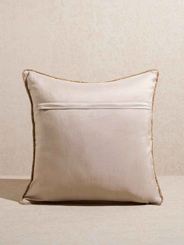 Westside Home Beige Chenille Cushion Cover