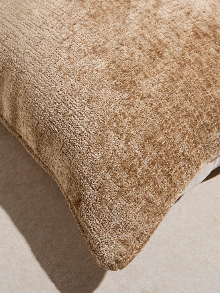 Westside Home Beige Chenille Cushion Cover