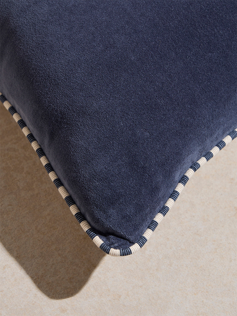 Westside Home Dark Blue Velvet Cushion Cover