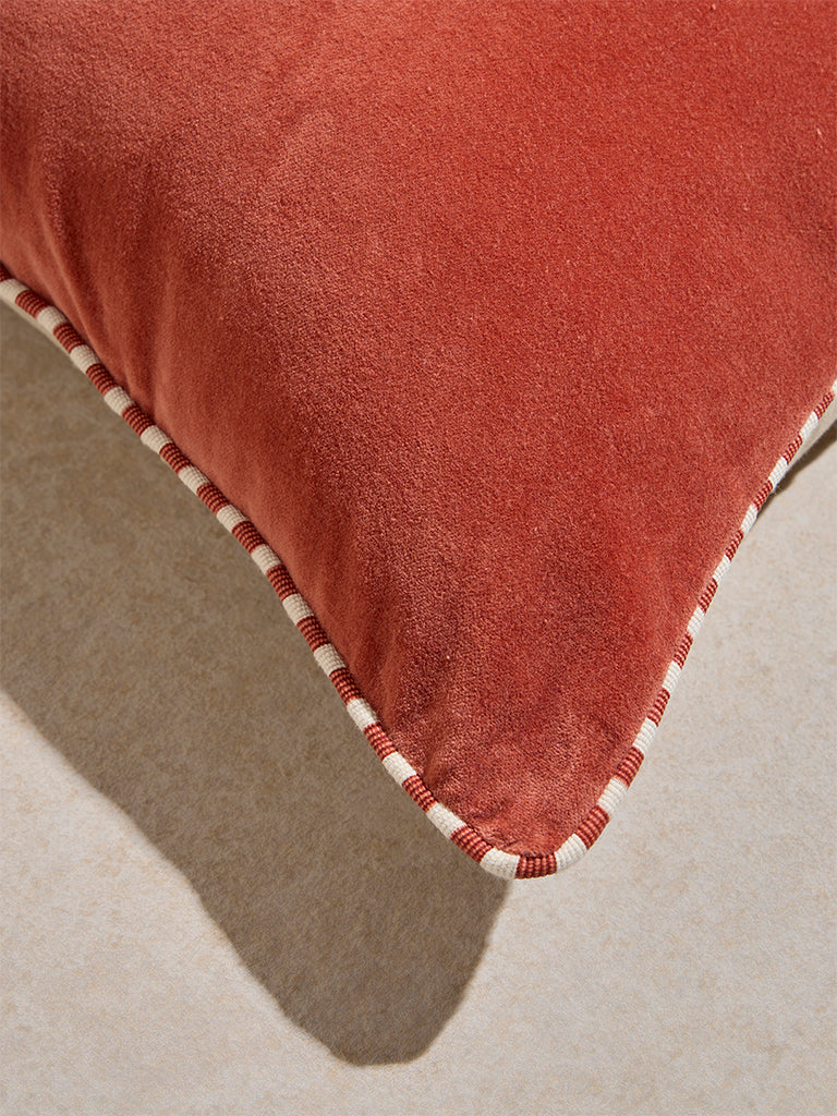 Westside Home Rust Velveteen Cushion Cover
