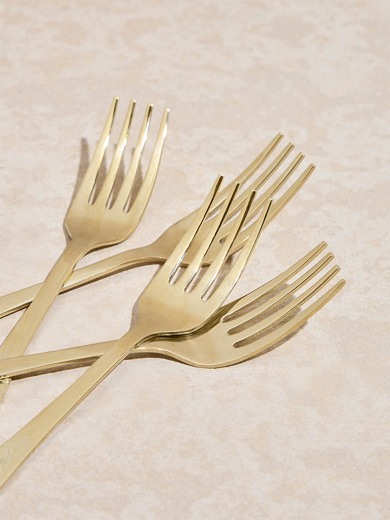 Westside Home Gold Etched Fork (Set of 4)