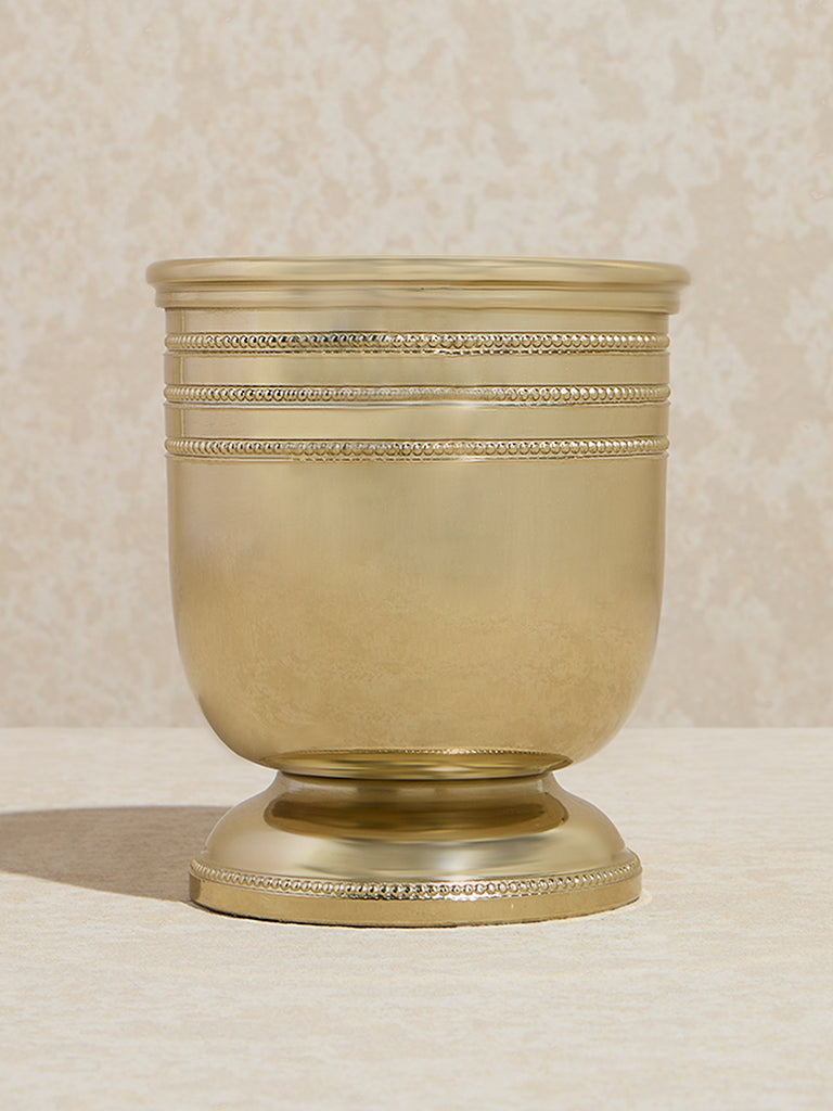 Westside Home Gold Metal Tulip Planter - Small