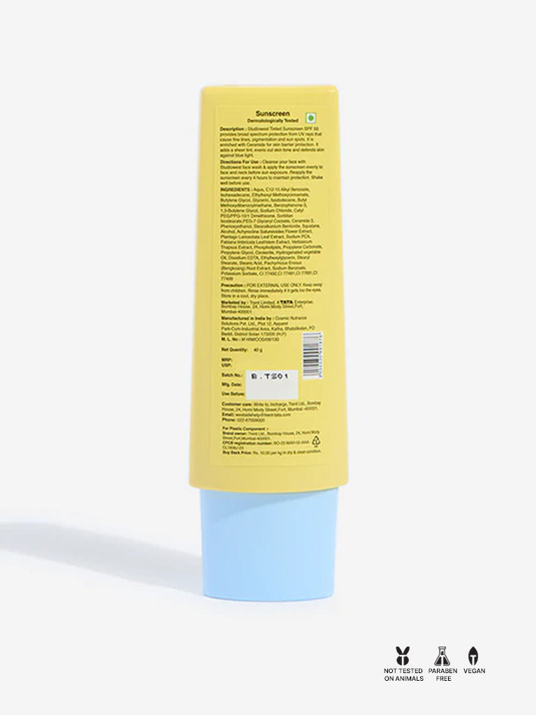 Studiowest Busy Me SPF 50 PA++++ Tinted Sunscreen - 40 gm