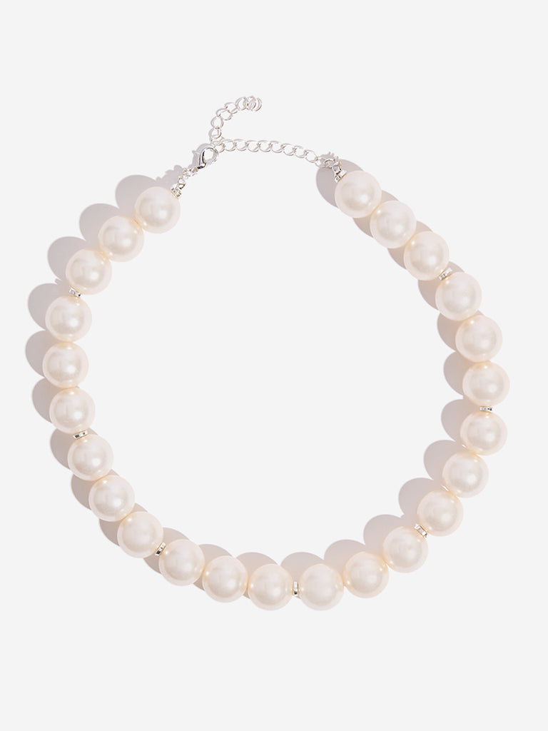 Westside Accessories Off-White Statement Pearl Necklace