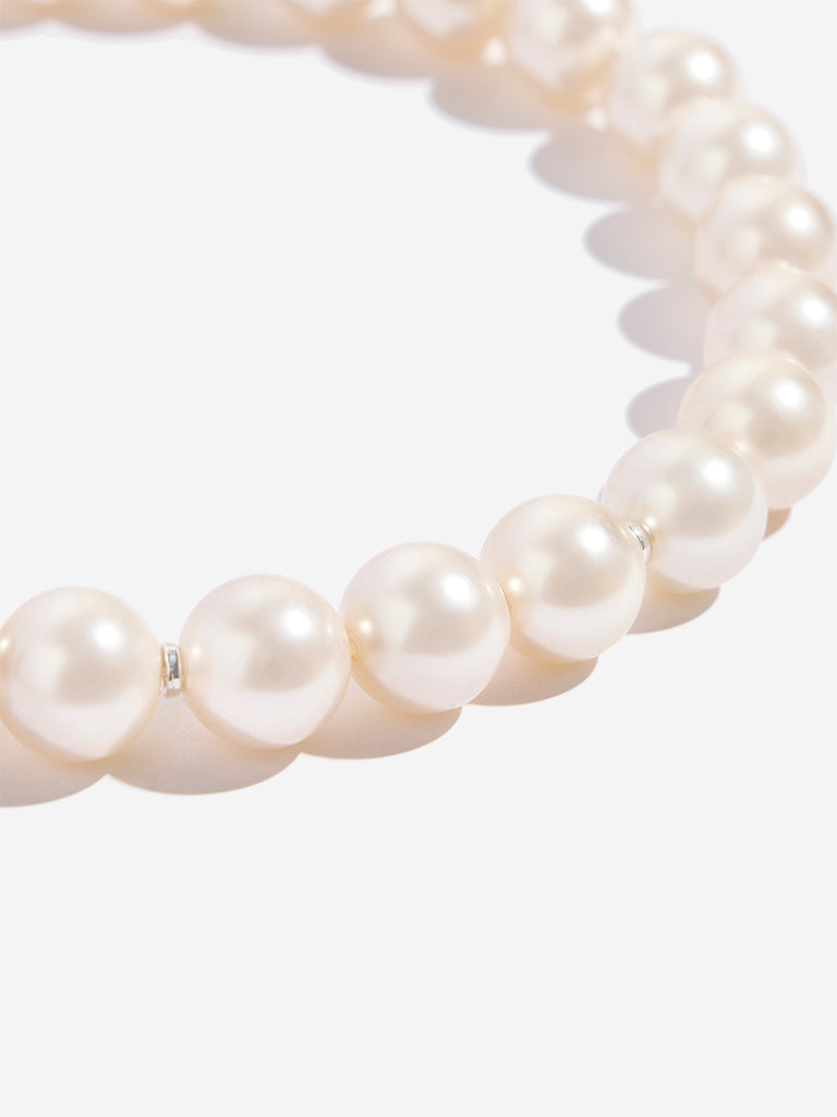 Westside Accessories Off-White Statement Pearl Necklace