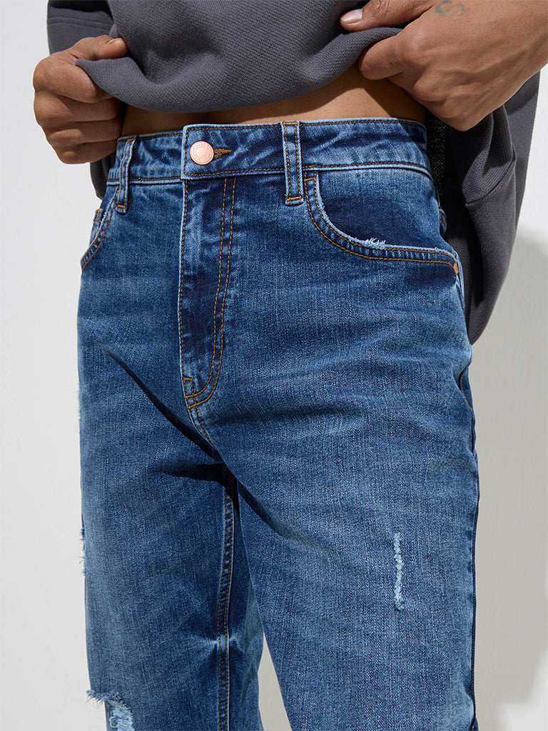 Nuon Blue Slim - Fit Mid - Rise Jeans