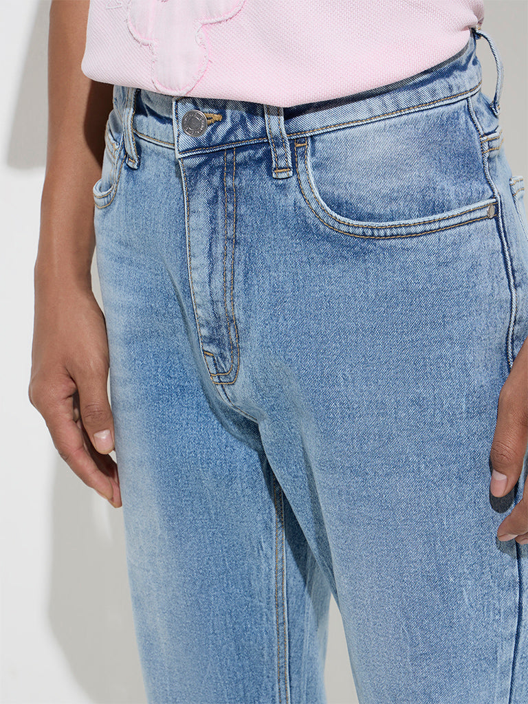 Nuon Light Blue Slim - Fit Mid - Rise Jeans