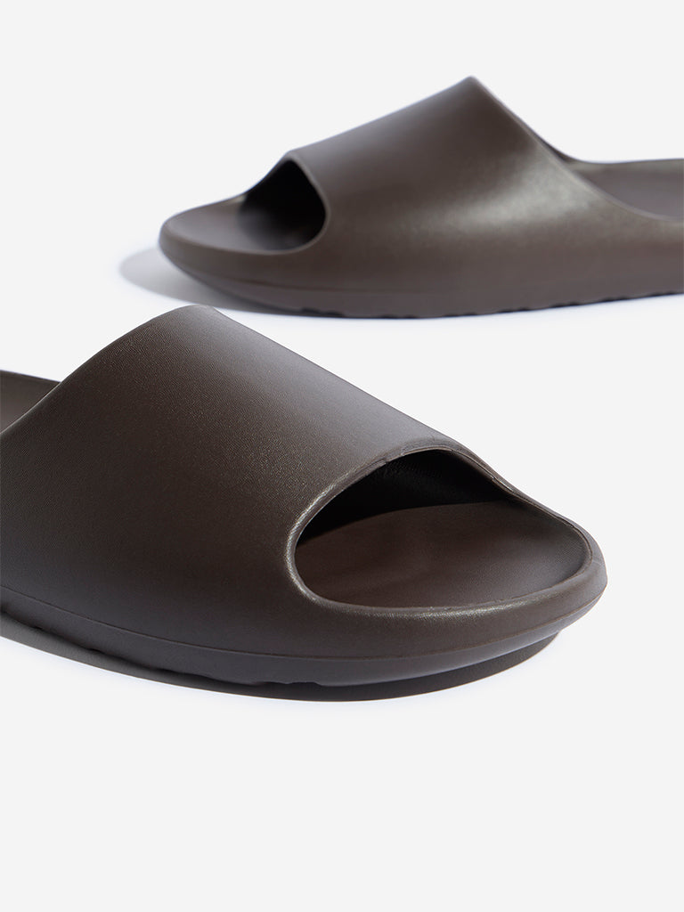 SOLEPLAY Brown Pool Slides - Main Image