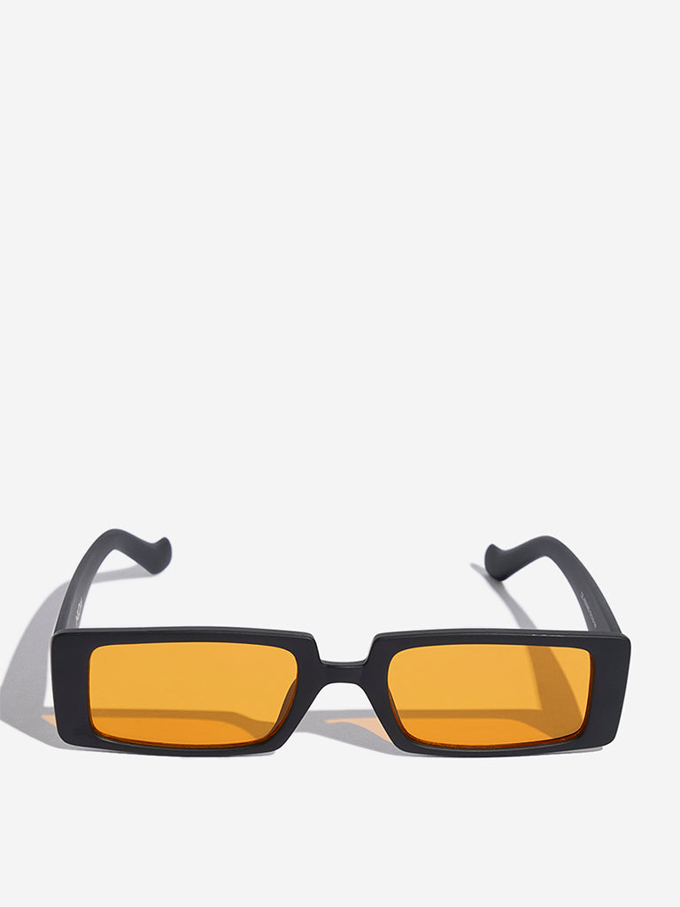 Nuon Orange Rectangle Sunglasses with Cleaning Cloth