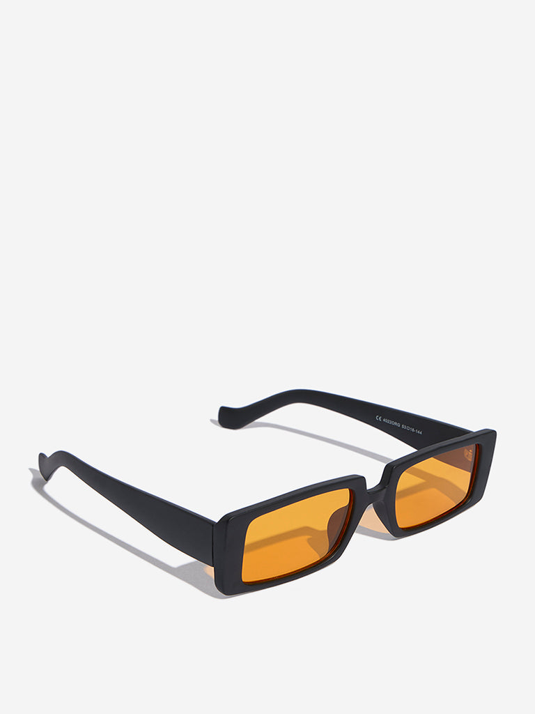 Nuon Orange Rectangle Sunglasses with Cleaning Cloth