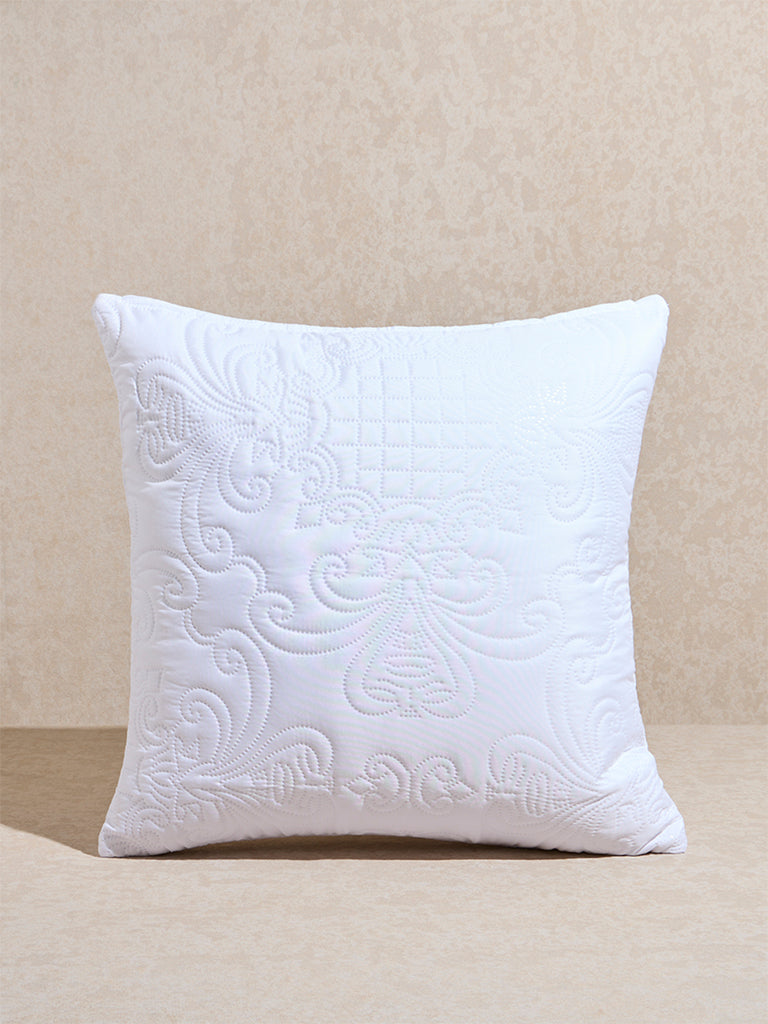Westside Home White Heat Seal Solid Cushion Cover