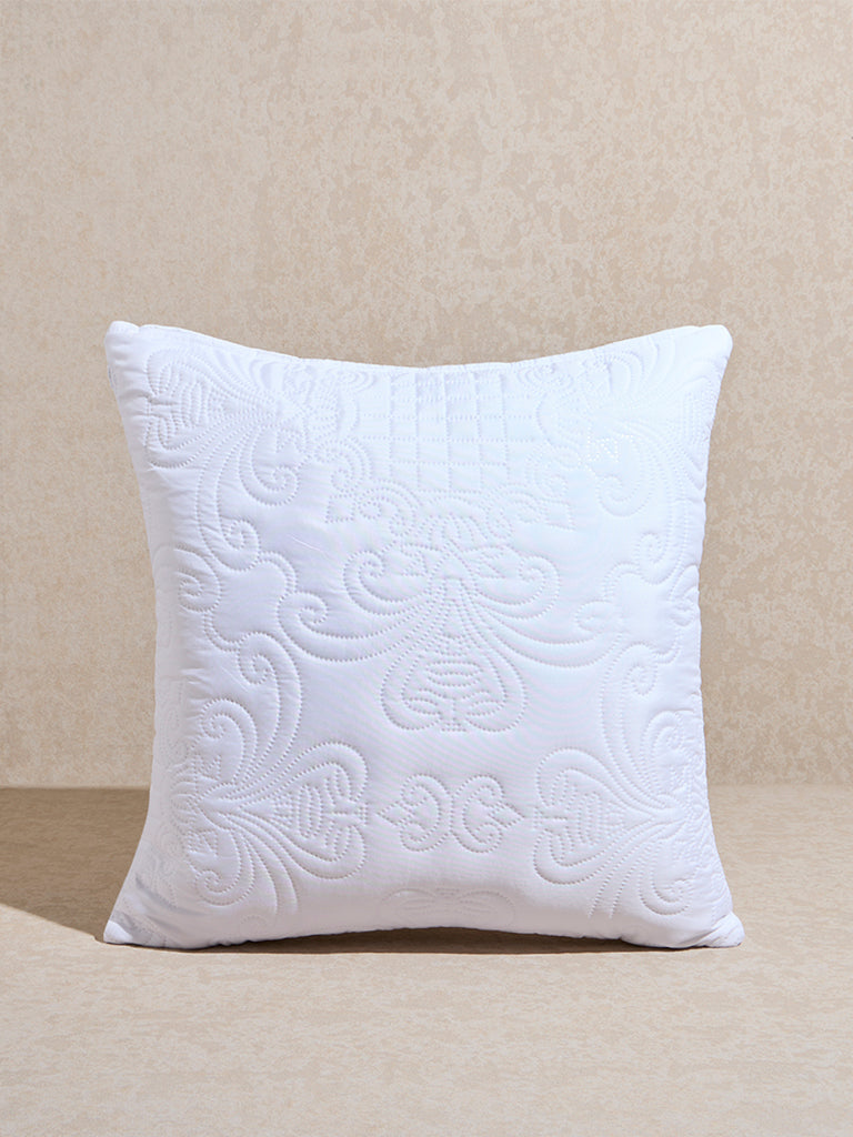 Westside Home White Heat Seal Solid Cushion Cover