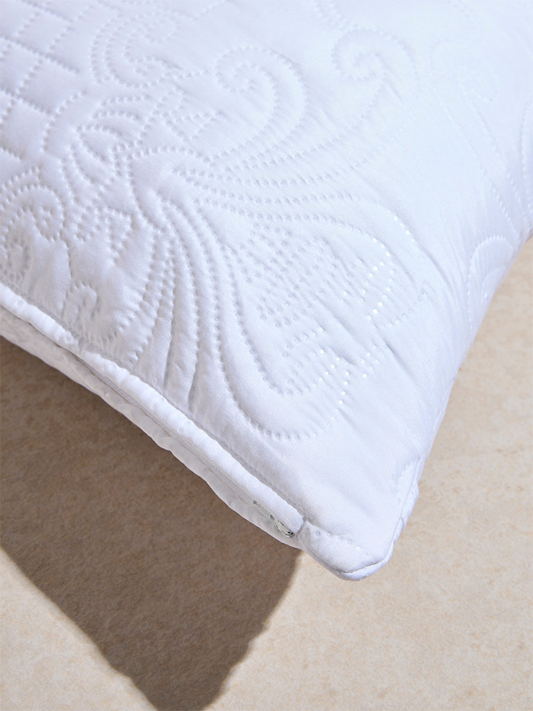 Westside Home White Heat Seal Solid Cushion Cover