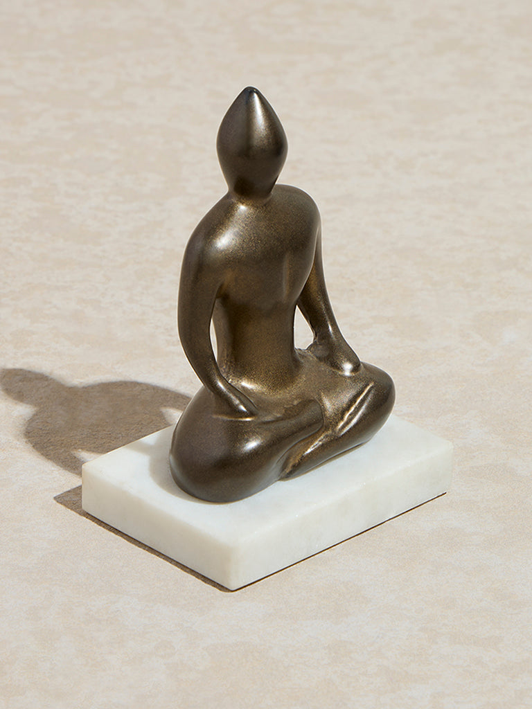 Westside Home Antique Gold Buddha Decorative Showpiece