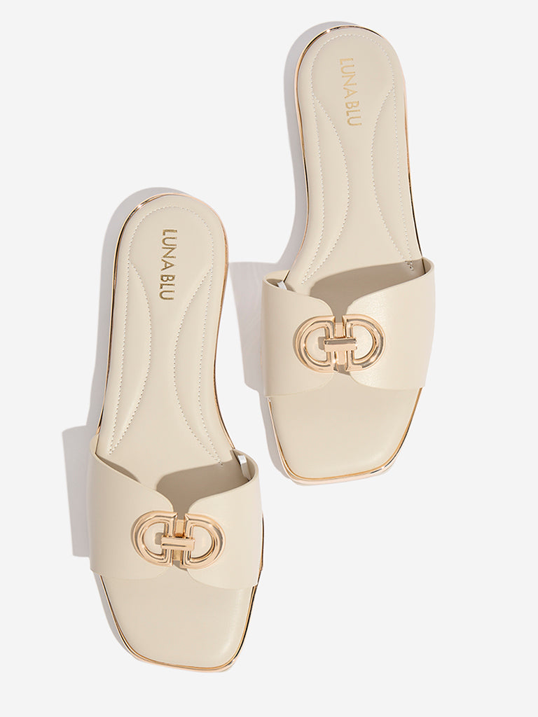 LUNA BLU Ivory Metal-Detailed Slides