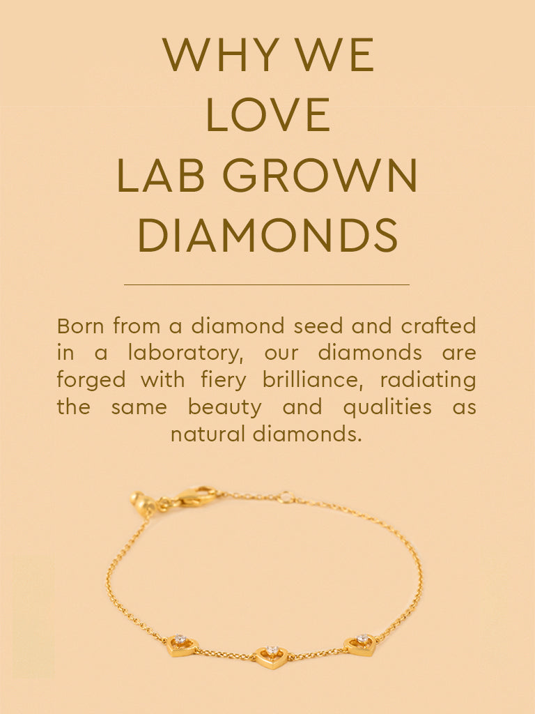 Westside X Pome Tripe Lab Diamond Heart Prong Bracelet
