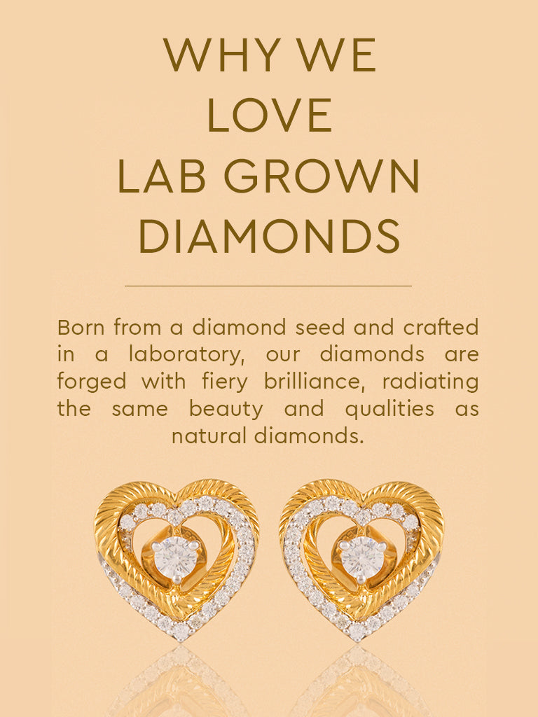 Westside X Pome Dual Layered Lab Diamond Halo Heart Studs