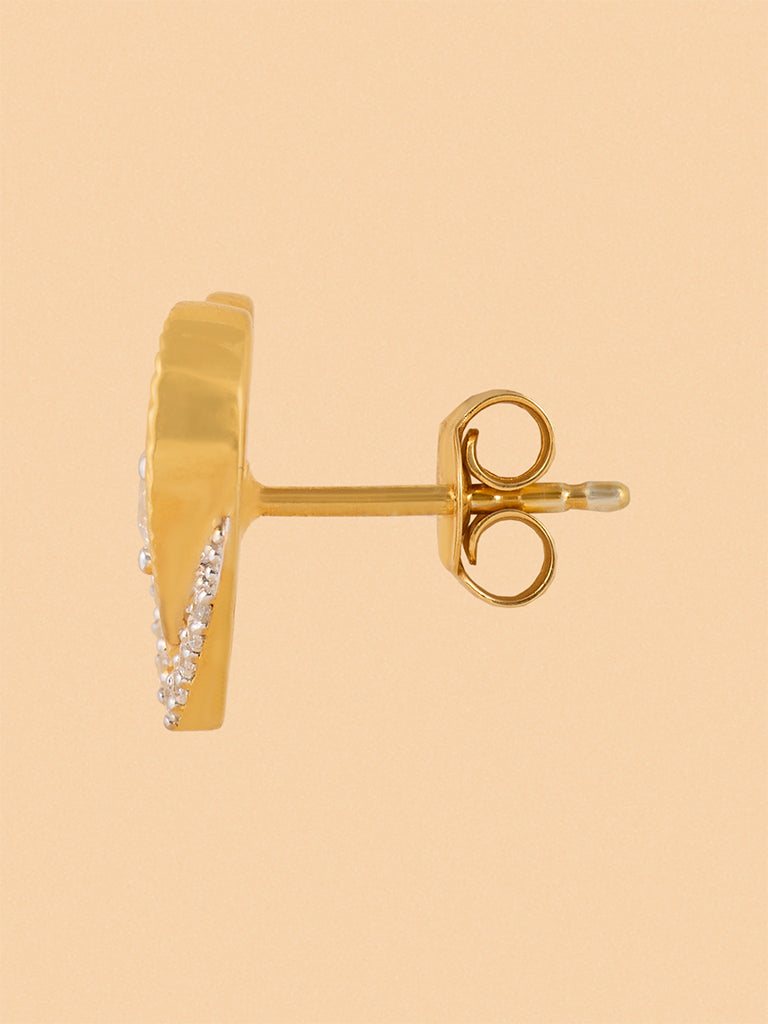 Westside X Pome Dual Layered Lab Diamond Halo Heart Studs