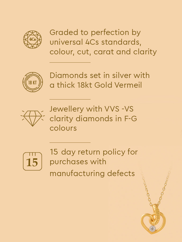 Tangled Lab Diamond Rope Heart Necklace