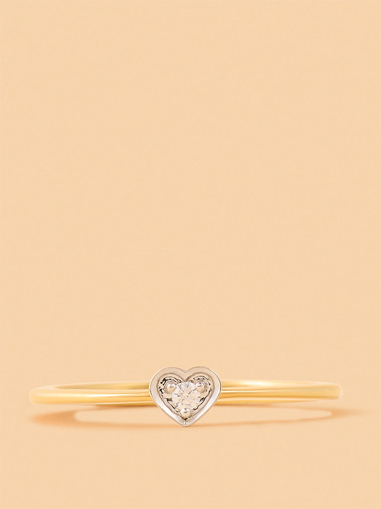 Westside X Pome Classic Lab Diamond Pinched Shank Heart Ring