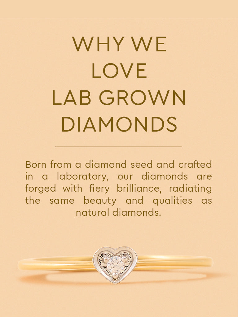 Westside X Pome Classic Lab Diamond Pinched Shank Heart Ring