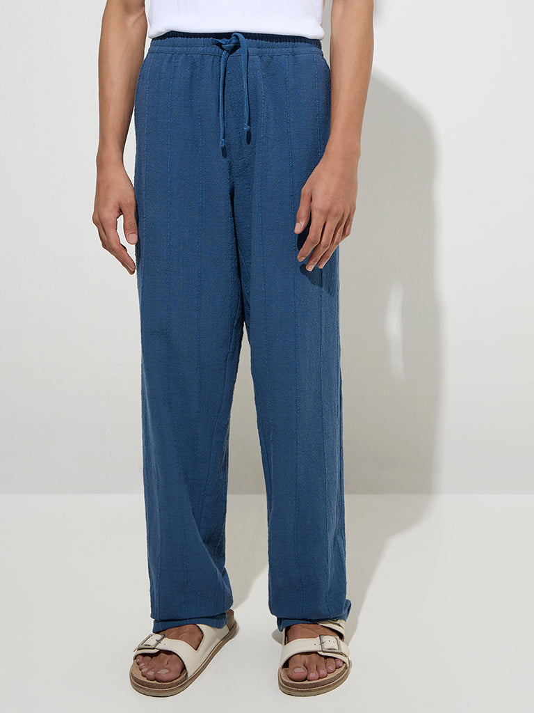 ETA Indigo Relaxed-Fit Mid-Rise Cotton Chinos