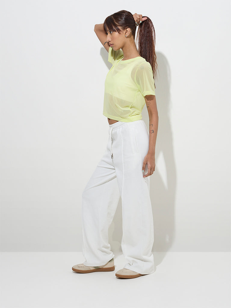 Studiofit Neon Mesh-Detailed T-Shirt
