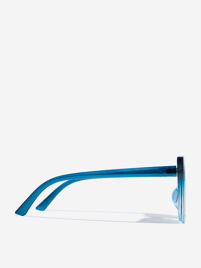 Westside Accessories Blue Wayfarer Sunglasses with Pouch