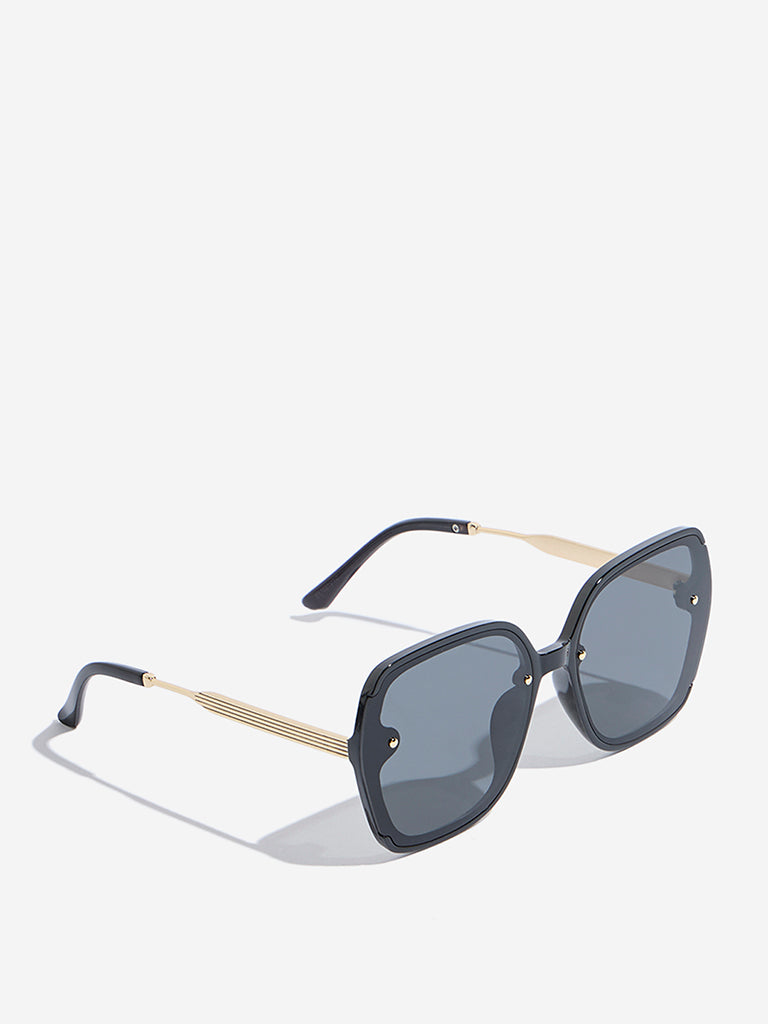 Westside Accessories Black Oversized Sunglasses with Pouch