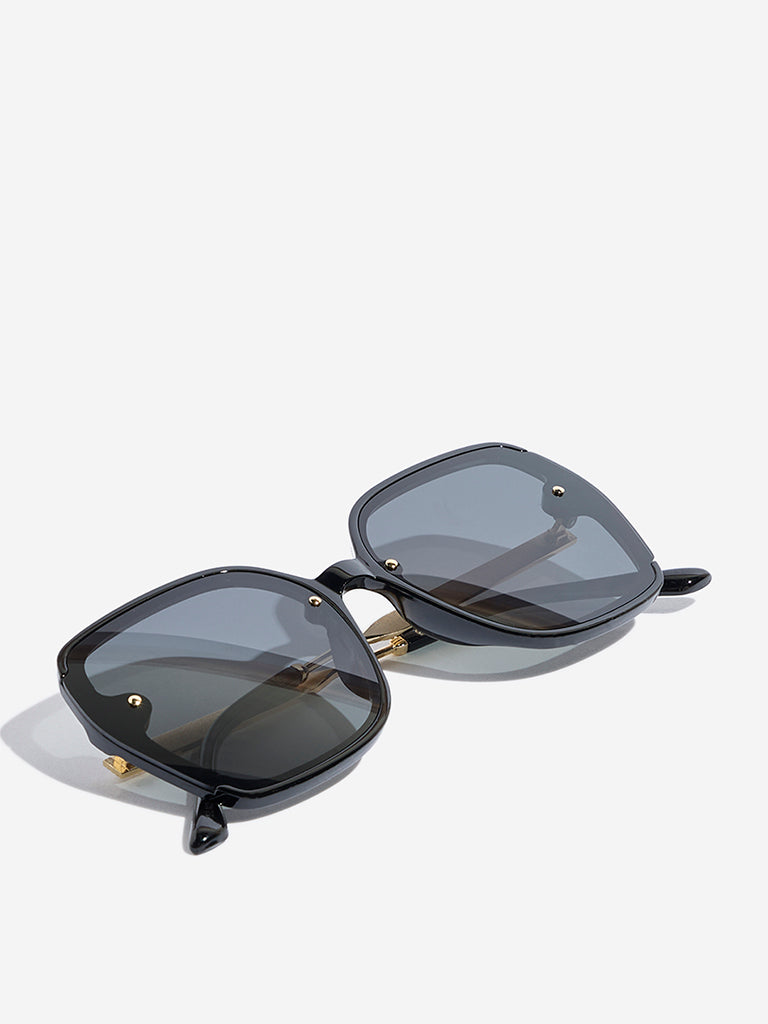 Westside Accessories Black Oversized Sunglasses with Pouch