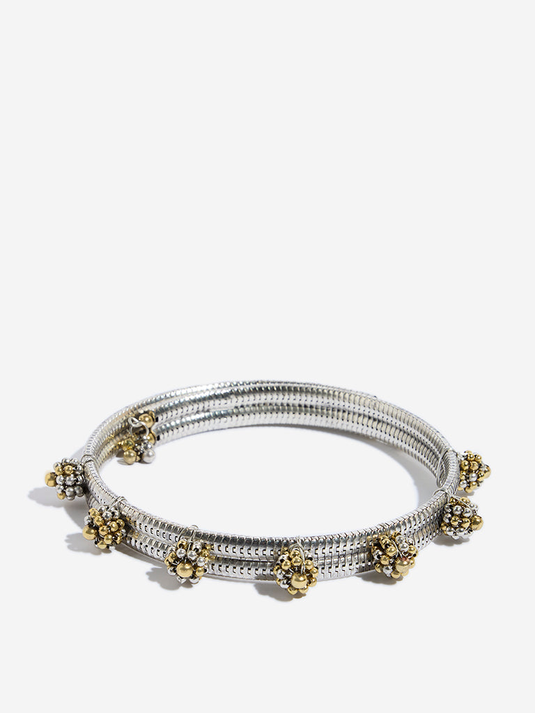 Westside Accessories Silver Dual Tone Bunch Choker